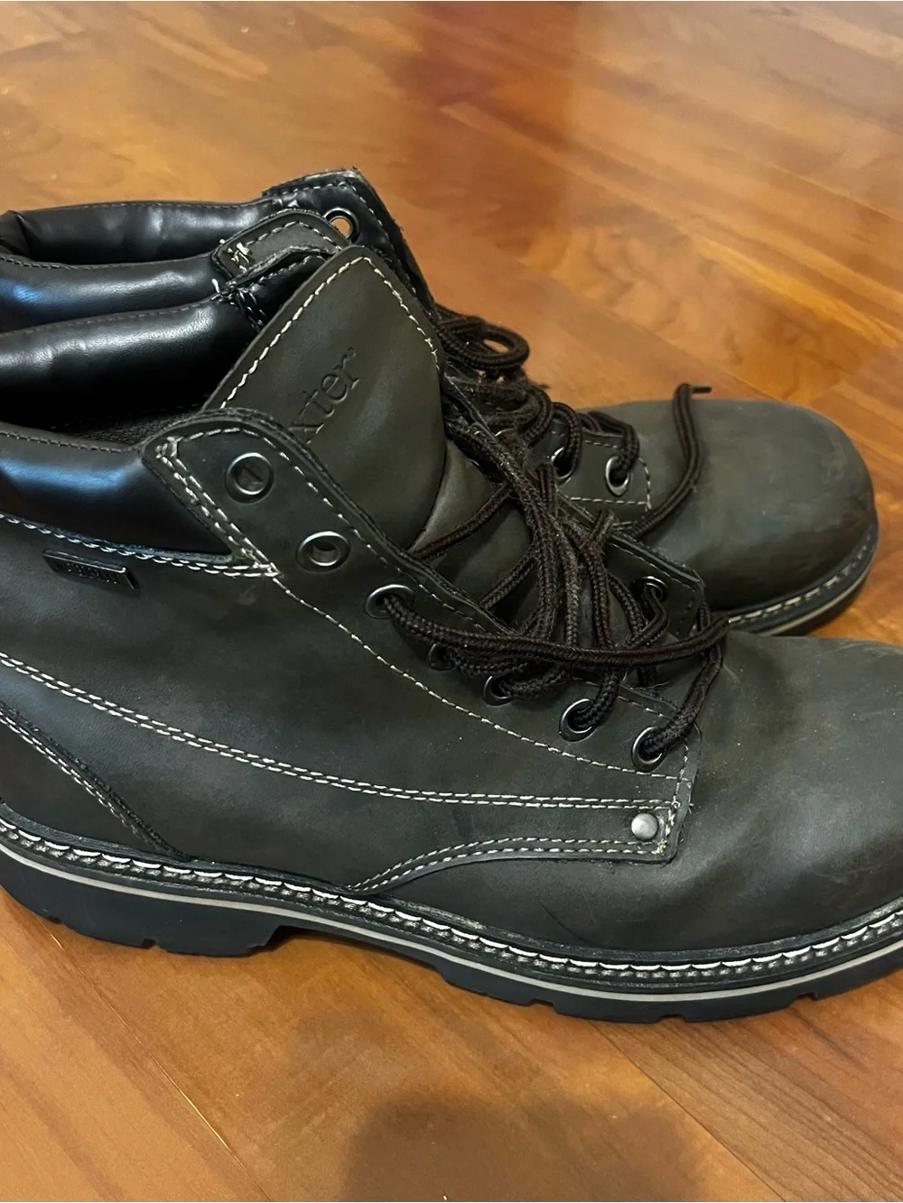Dexter Black Leather Men's Lace-Up Work Boots